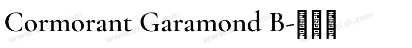 Cormorant Garamond B字体转换